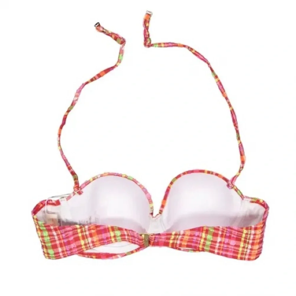 Diane Von Frustenburg plaid bikini top - Picture 4 of 9
